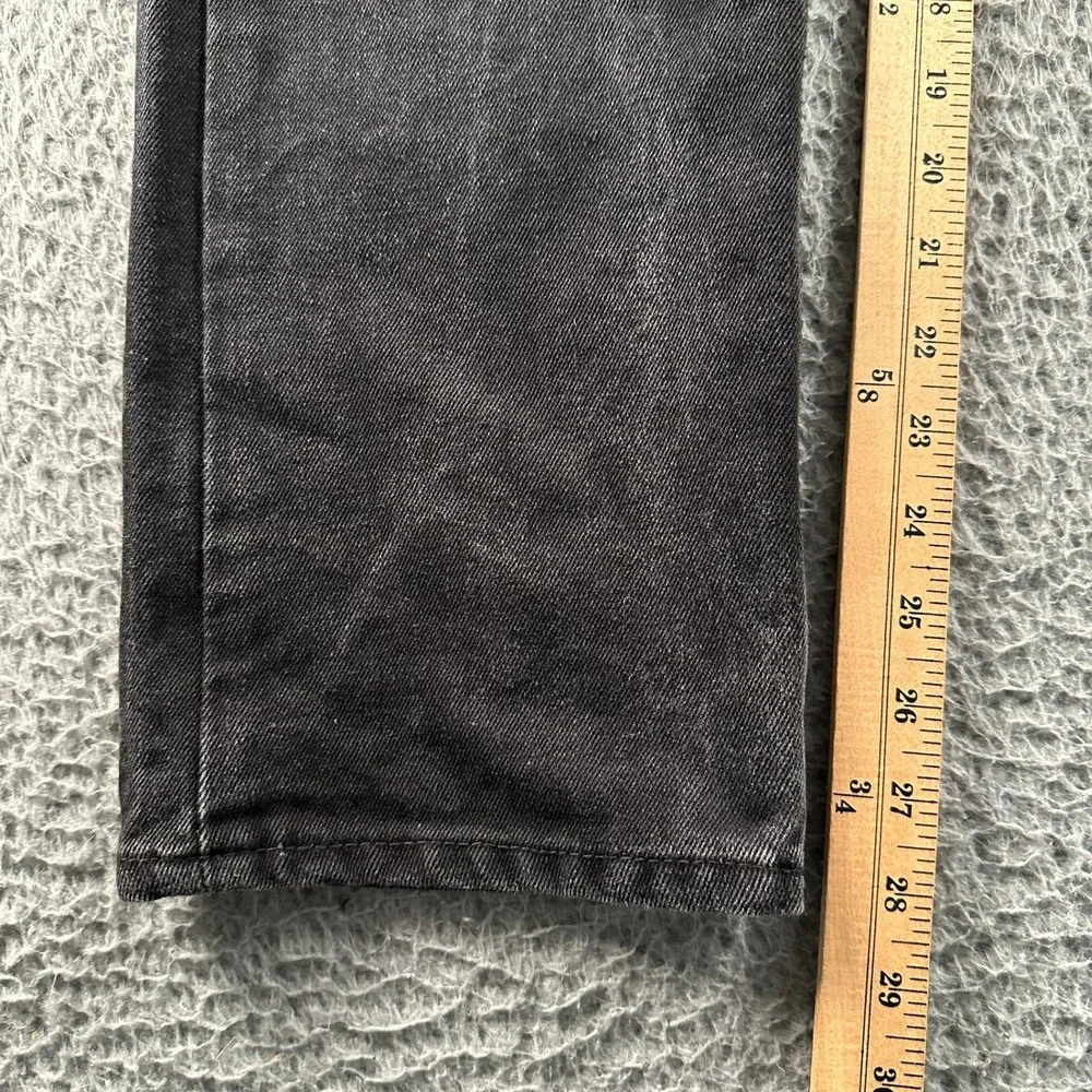 Levis 501 Jeans Mens‎ 34x30 Black Straight Leg Button-Fly Faded Classic Denim
